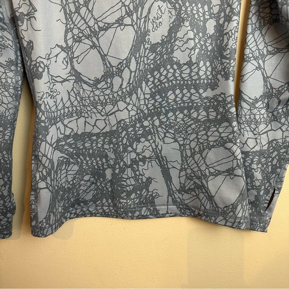 Nike Pro Dri-FIT Half Zip Gray Squiggle Spell Out Just Do It Pullover Small - Picture 7 of 15